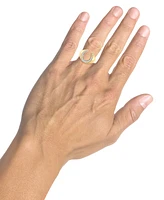 Men's Diamond Horseshoe Ring (1/3 ct. t.w.) in 14k Gold-Plated Sterling Silver