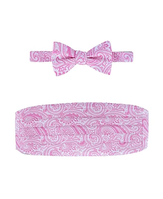 Trafalgar Men's Sobee Paisley Cummerbund and Bow Tie Set