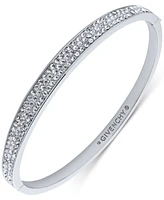 Givenchy Silver-Tone Pave Sprinkle Bangle Bracelet