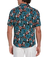 Cubavera Men's Toucan Hibiscus-Print Shirt