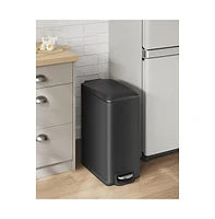 Slickblue 12.7 Gallon Garbage Can For Narrow Spaces With Soft-close Lid