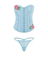 Adore Me Women's Constantina Sweetheart Corset & G-string Set