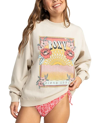 Roxy Juniors' Lineup Oversized Crewneck Sweatshirt