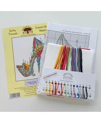 Bothy Threads Stained Glass Slipper XSK7 Counted Cross Stitch Kit - Assorted Pre