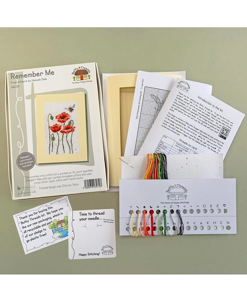 Bothy Threads Remember Me XGC39 Counted Cross Stitch Kit - pre