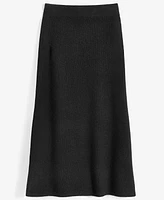 Charter Club Women's Cashmere A-Line Shaker Midi Skirt, Created for Macy's