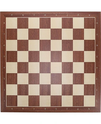 We Games Mahogany Stained Wooden Chess Board, Algebraic Notation,19.75 in.