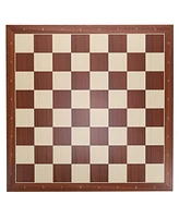 We Games Mahogany Stained Wooden Chess Board, Algebraic Notation, 21.25 in.