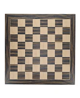 We Games Deluxe Chess Board, Zebra & Natural Wood - 15 in