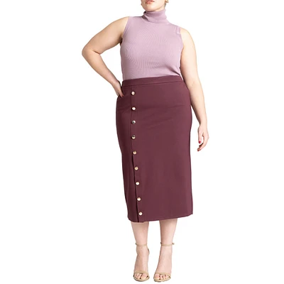 Eloquii Plus Size Side Placket Skirt