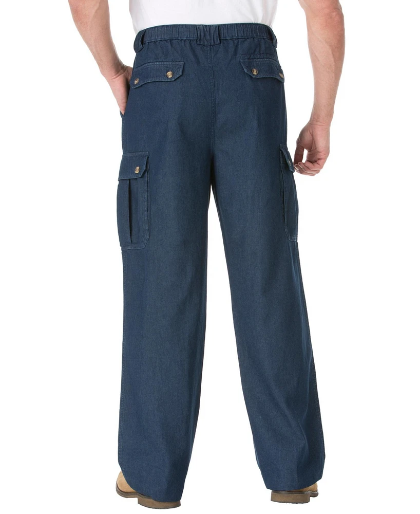 KingSize Men's Big & Tall Knockarounds Full-Elastic Waist Cargo Pants