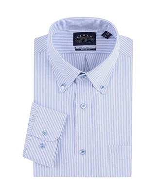 Eagle Men's Pin Striped Oxford Shirt with Stretch Collar