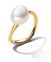 Pandora Baroque Treated Freshwater Cultured Pearl Ring 14k Gold-plated