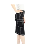 Indigo Poppy Women's Black Cargo Skirt