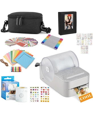 Hp Sprocket Panorama Portable Label Printer & Photo Printer Gift Bundle