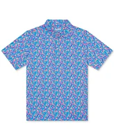 Chubbies Men's The Spade Tailored Fit Short Sleeve Printed Performance Polo Shirt