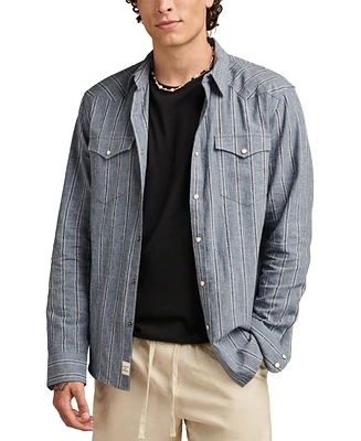 Lucky Brand Men's Striped Long Sleeve Mesa Western Shirt