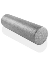 Philosophy Gym 24" High-Density Foam Roller for Exercise, Massage, Muscle Recovery - Round, Gray