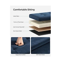 Slickblue Small Storage Ottoman, Foldable Velvet Box, Chest, Foot Rest, for Living Room, Bedroom