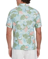 Cubavera Men's Short Sleeve Button-Front Tropical Floral Print Shirt