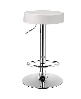 Sugift 1 Piece Round Bar Stool Adjustable Swivel Pub Chair