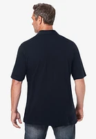 KingSize Men's Big & Tall Shrink-Less Lightweight Polo T-Shirt