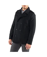 Alpine Swiss Jake Mens Pea Coat Wool Blend Double Breasted Dress Jacket Peacoat