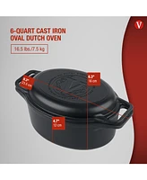 Victoria 6-Quart Cast Iron Oval Bread Cooker