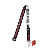 Naruto Itachi Uchiha Lanyard with Clear Id Sleeve and Keychain