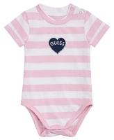 Guess Baby Girl Bodysuit and Knit Denim Skirtall Set