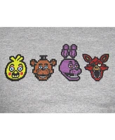 Five Nights at Freddy's Boys Pixel Heads Athletic Heather Long Sleeve Shirt