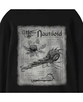 Dungeons & Dragons Boys Nautiloids Design Youth Black Long Sleeve Crew Neck Tee