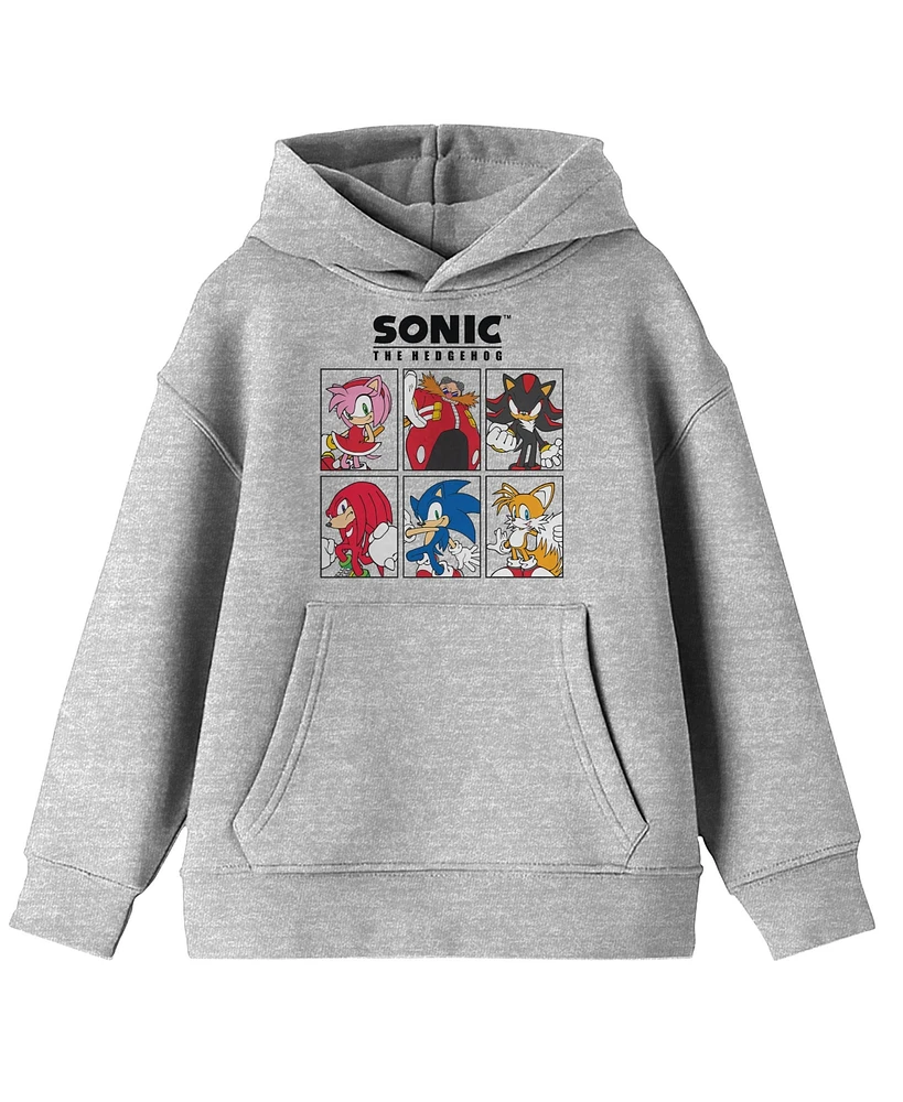 Starwars Boys Sonic the Hedgehog Modern Characters Youth Heather Grey Graphic Hoodie