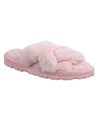 French Connection Women's Plush Braided Slipper