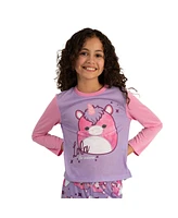 Squishmallows Girls Youth Lola the Unicorn 2-Piece Sleepwear Set with Long Sleeve Shirt and Sleep Pants