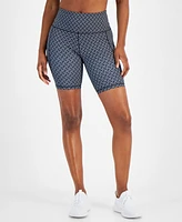 Id Ideology Women's Zig-Zag-Print Bike Shorts, Created for Macy's