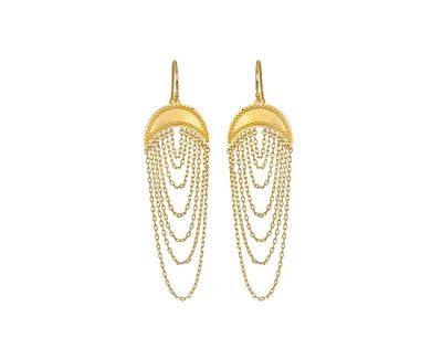 Satya Jewelry Drape chain moon earrings