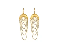 Satya Jewelry Drape chain moon earrings