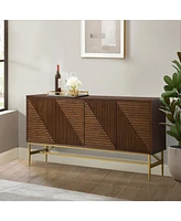 Hulala Home Cicconi Contemporary Sideboard Cabinet with Adjustable Shelves