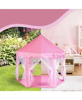 Twinkle Star Princess Castle Play Tent: String Light Playhouse for Girls