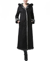 Bgsd Women's Women Gianna Hooded Faux Shearling Long Coat