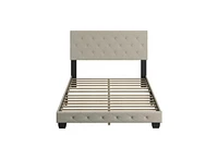 Boyd Sleep Chloe Linen Upholstered Platform Bed Frame