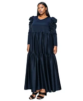 L I V D Plus Isabel Tiered Maxi Dress