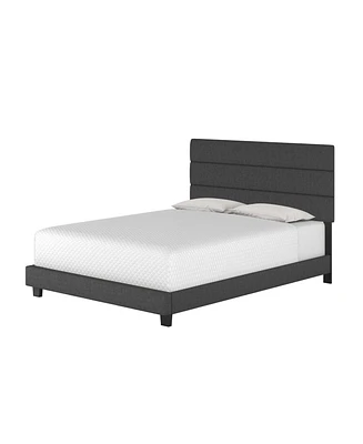 Sicily Linen Upholstered Platform Bed Frame with Adjustable Headboard - Boyd Sleep