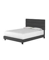Sicily Linen Upholstered Platform Bed Frame with Adjustable Headboard - Boyd Sleep