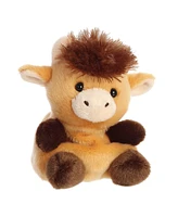 Aurora Mini Hubert Highland Cow Palm Pals Adorable Plush Toy Brown 5"