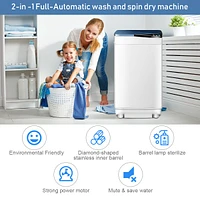 Costway Full-Automatic Washing Machine 7.7 lbs Washer