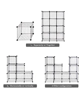 Sugift Diy 8 Cube Grid Wire Cube Shelves