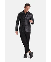 Furniq Uk Men's Safari Jacket, Black