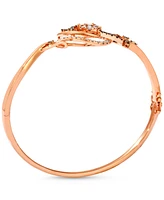 Le Vian Crazy Collection Chocolate Diamond & Nude Diamond Bangle Bracelet (1-1/2 ct. t.w.) in 14k Rose Gold